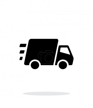 Fast delivery Truck icon on white background.