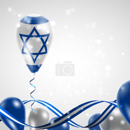 Flag of Israel on balloon