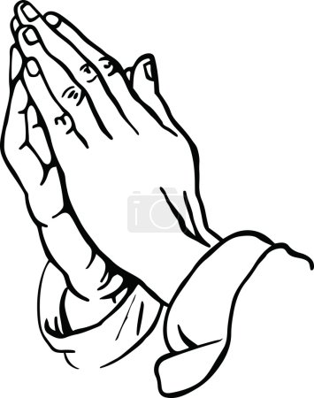 Human hands in prayer.