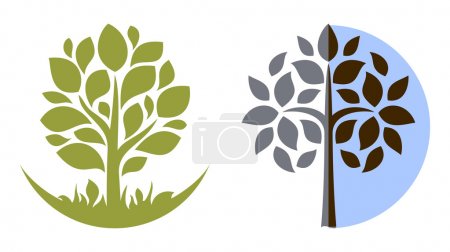 Vector tree emblem 3