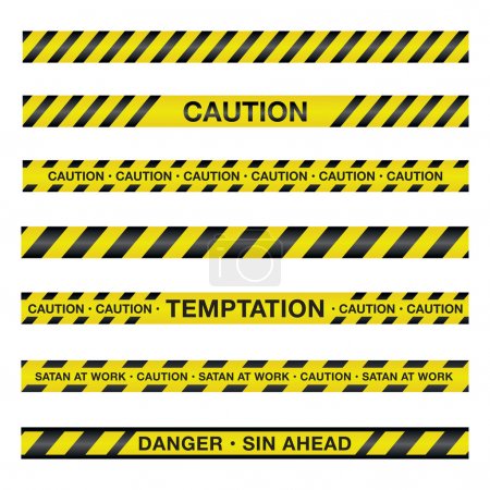 Spiritual Caution Tape Illustration