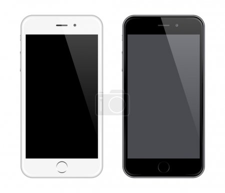 Realistic Vector Mobile Phone Mockup like Iphone Design Style