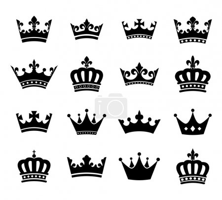 Collection of crown silhouette symbols vol.2