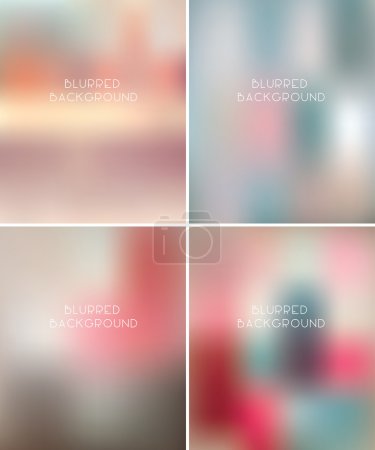Set of blurred backgrounds