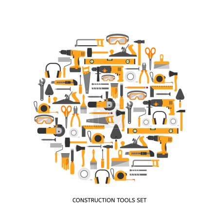 Construction tools icons set