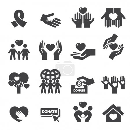 Charity Silhouette icons