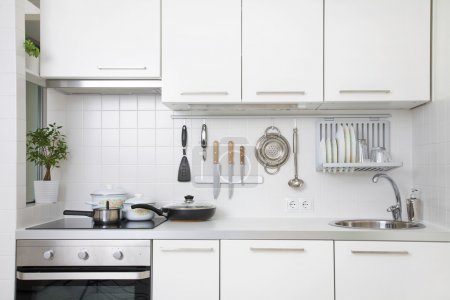 Modern kitchen with utensils