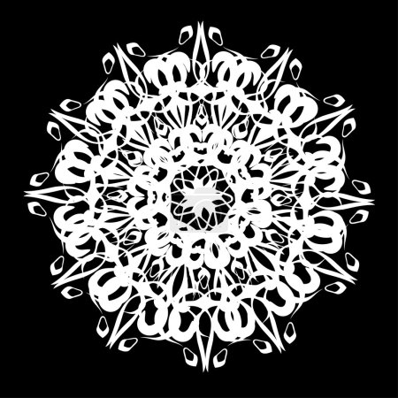 Abstract isolated vector snowflake