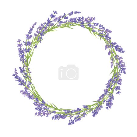 Circle of lavender flowers