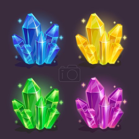 Magic colorful crystals