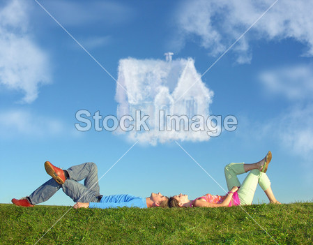 couple Lying on grass