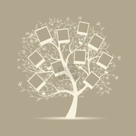 Family tree design, insert your photos into frames