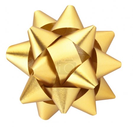 Gold gift bow