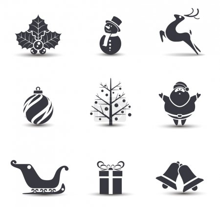 Vector Christmas icons.