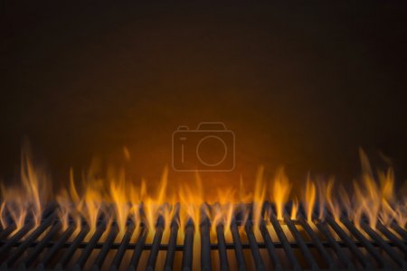 Flaming Barbecue Grill Background