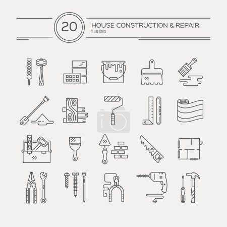 collection of house repair icons