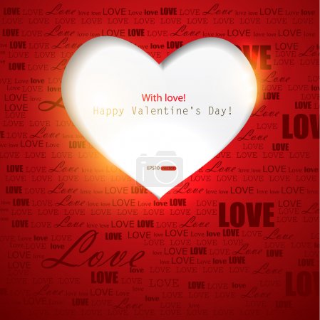 Gift card. Valentine's Day. Vector background