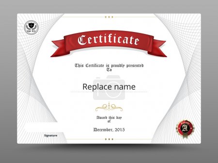 Certificate diploma border, Certificate template. vector illustr