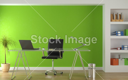 Interior design of modern green office