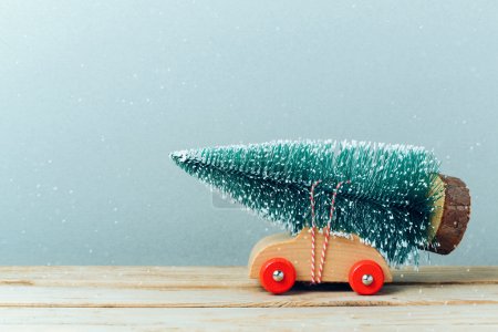 Christmas tree on toy car