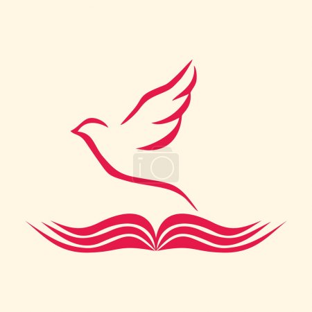 Church logo. Dove and open bible
