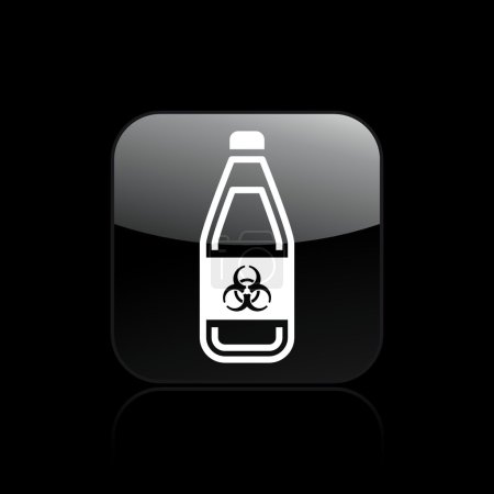 Biochemical bottle single icon