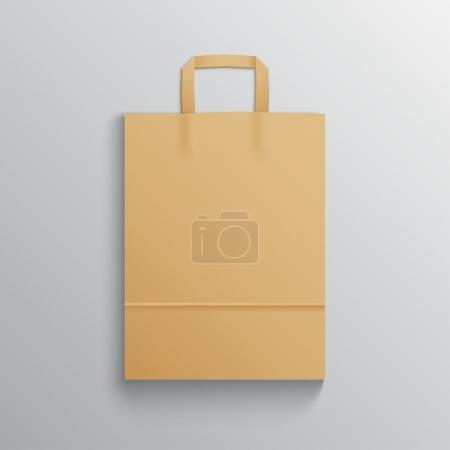 Blank brown paper bag mock up for branding