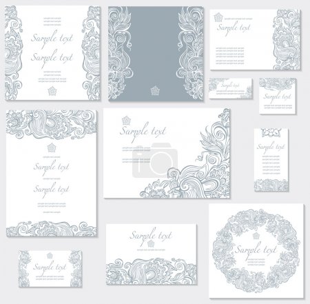 Vector template for wedding cards