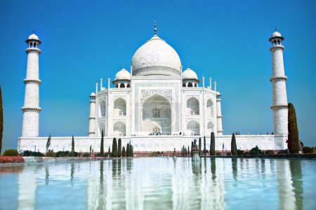 World wonder Taj Mahal in soft daily light