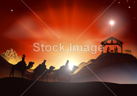Traditional Christmas Nativity Scene