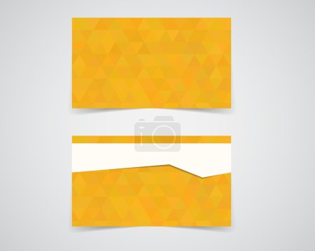 Modern Business card template for photography studio, eco company. Unusual design layout. Corporate brand identity design with polygonal elements. Realistic shadow. Vector