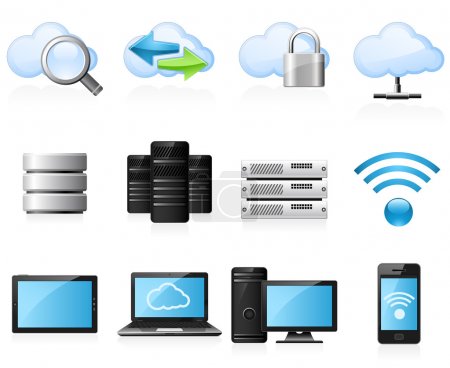 Cloud computing icons