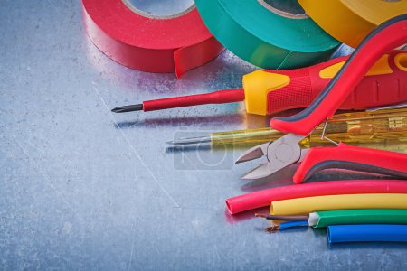 Insulation tapes, cables, screwdrivers and nippers