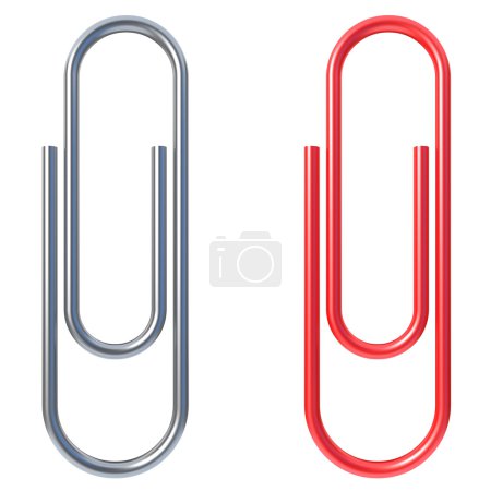 Paper clip isolated over white background